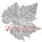 Deep Red Stamps Autumn Leaf Rubber Cling Stamp 3.25 x 3.25 inches